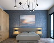 Tortona Natural Oak  Shaker Matt Stone Grey Venice Bedroom